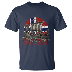 Ro Ro Norway T Shirt Norwegian Viking Row Longship Norge Football Fan TS11 Navy Print Your Wear