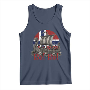 Ro Ro Norway Tank Top Norwegian Viking Row Longship Norge Football Fan TS11 Navy Print Your Wear