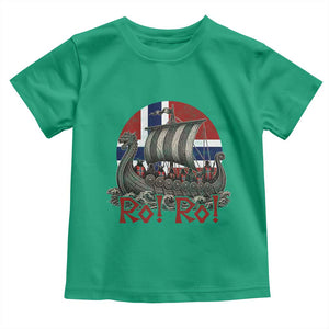 Ro Ro Norway Toddler T Shirt Norwegian Viking Row Longship Norge Football Fan TS11 Irish Green Print Your Wear