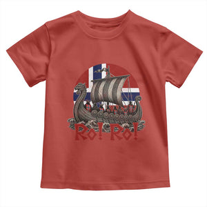 Ro Ro Norway Toddler T Shirt Norwegian Viking Row Longship Norge Football Fan TS11 Red Print Your Wear