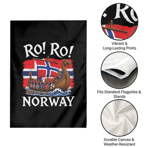 Ro Ro Norway Viking Row Garden Flag Norwegian Flag Longship for Norge Football Fan TS11 Print Your Wear