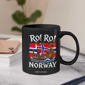 Ro Ro Norway Viking Row Coffee Mug Norwegian Flag Longship for Norge Football Fan TS11 Print Your Wear