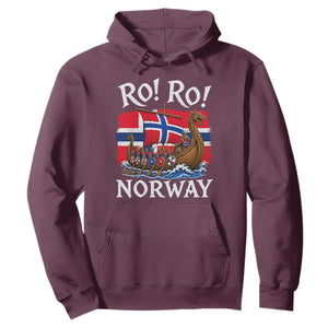 Ro Ro Norway Viking Row Hoodie Norwegian Flag Longship for Norge Football Fan TS11 S Maroon Print Your Wear