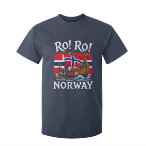 Ro Ro Norway Viking Row T Shirt For Kid Norwegian Flag Longship for Norge Football Fan TS11 Navy Print Your Wear