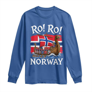 Ro Ro Norway Viking Row Long Sleeve Shirt Norwegian Flag Longship for Norge Football Fan TS11 Royal Blue Print Your Wear