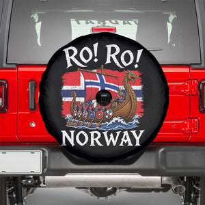Ro Ro Norway Viking Row Spare Tire Cover Norwegian Flag Longship for Norge Football Fan TS11 Black Print Your Wear
