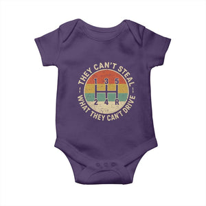 They Can't Steal What They Can't Drive Baby Onesie Funny Stick Shift Manual Car