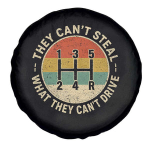 They Can't Steal What They Can't Drive Spare Tire Cover Funny Stick Shift Manual Car