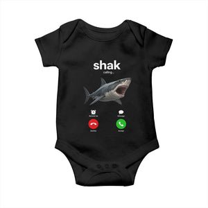 Shark Calling Meme Mispelled Shak Incoming Call Humor Baby Onesie