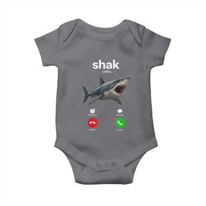 Shark Calling Meme Mispelled Shak Incoming Call Humor Baby Onesie