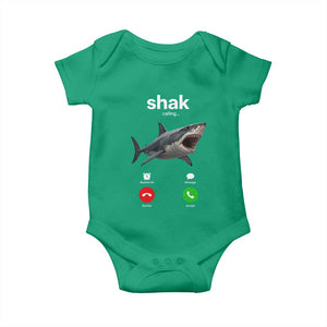 Shark Calling Meme Mispelled Shak Incoming Call Humor Baby Onesie