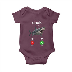 Shark Calling Meme Mispelled Shak Incoming Call Humor Baby Onesie