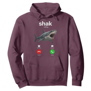 Shark Calling Meme Mispelled Shak Incoming Call Humor Hoodie