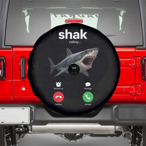 Shark Calling Meme Mispelled Shak Incoming Call Humor Spare Tire Cover