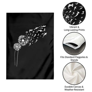 Shark Dandelion Flower for Ocean Wildlife Lover Garden Flag TS11 Print Your Wear