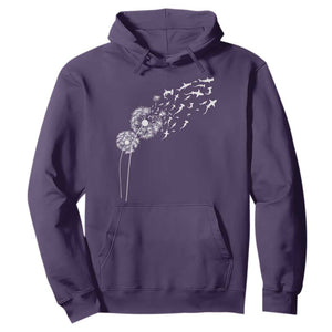 Shark Dandelion Flower for Ocean Wildlife Lover Hoodie TS11 Purple Print Your Wear