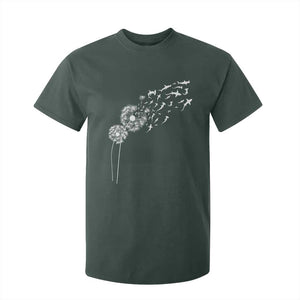 Shark Dandelion Flower for Ocean Wildlife Lover T Shirt For Kid TS11 Dark Forest Green Print Your Wear