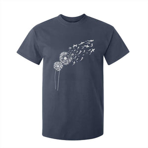 Shark Dandelion Flower for Ocean Wildlife Lover T Shirt For Kid TS11 Navy Print Your Wear