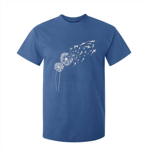 Shark Dandelion Flower for Ocean Wildlife Lover T Shirt For Kid TS11 Royal Blue Print Your Wear