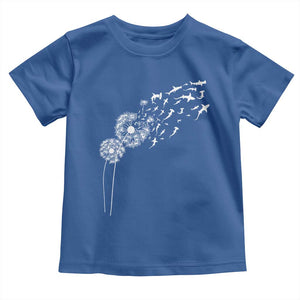 Shark Dandelion Flower for Ocean Wildlife Lover Toddler T Shirt TS11 Royal Blue Print Your Wear