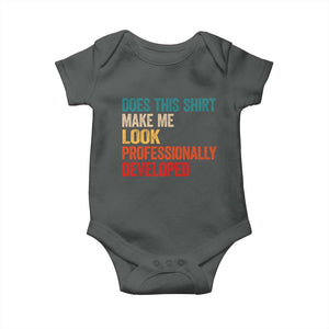 Does This Shirt Make Me Look Professionally Developed Baby Onesie Retro Funny Sarcastic