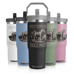 You Odyssey Deez Nuts Funny Trojan Horse Flip Straw Tumbler Inappropriate Adult Humor Ancient Greek