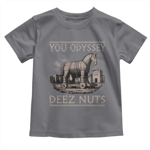You Odyssey Deez Nuts Funny Trojan Horse Toddler T Shirt Inappropriate Adult Humor Ancient Greek TS11 Charcoal Print Your Wear