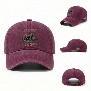 You Odyssey Deez Nuts Funny Trojan Horse Washed Cotton Baseball Cap Inappropriate Adult Humor Ancient Greek