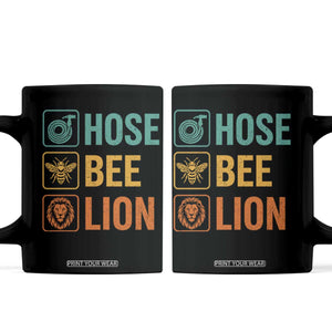 Hose Bee Lion Funny Meme Word Pun Retro Coffee Mug