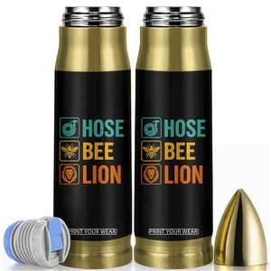 Hose Bee Lion Funny Meme Word Pun Retro Bullet Tumbler