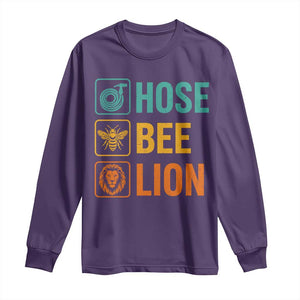 Hose Bee Lion Funny Meme Word Pun Retro Long Sleeve Shirt