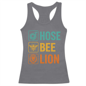 Hose Bee Lion Funny Meme Word Pun Retro Racerback Tank Top