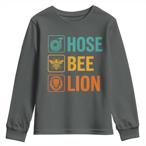 Hose Bee Lion Funny Meme Word Pun Retro Youth Sweatshirt