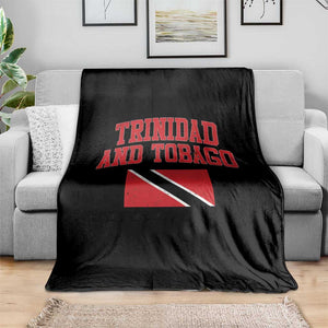 Trinidad And Tobago Athletic Throwback Design Throw Blanket Vintage Trinidadian Flag