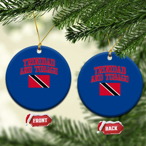 Trinidad And Tobago Athletic Throwback Design Ceramic Ornament Vintage Trinidadian Flag