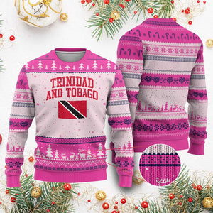 Trinidad And Tobago Athletic Throwback Design Ugly Christmas Sweater Vintage Trinidadian Flag