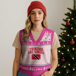 Trinidad And Tobago Athletic Throwback Design V-Neck Knit Sweater Vest Vintage Trinidadian Flag