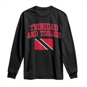 Trinidad And Tobago Athletic Throwback Design Long Sleeve Shirt Vintage Trinidadian Flag