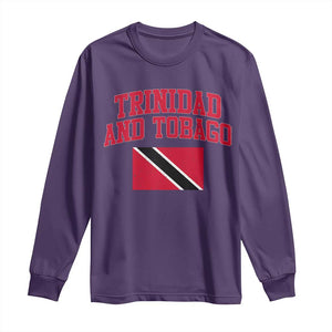 Trinidad And Tobago Athletic Throwback Design Long Sleeve Shirt Vintage Trinidadian Flag