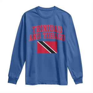 Trinidad And Tobago Athletic Throwback Design Long Sleeve Shirt Vintage Trinidadian Flag