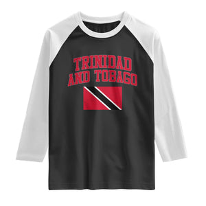 Trinidad And Tobago Athletic Throwback Design Raglan Shirt Vintage Trinidadian Flag