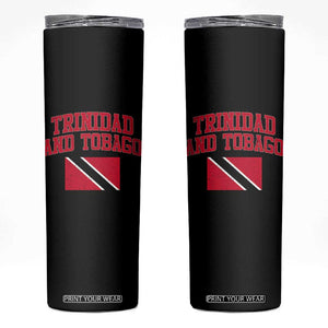 Trinidad And Tobago Athletic Throwback Design Skinny Tumbler Vintage Trinidadian Flag