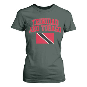 Trinidad And Tobago Athletic Throwback Design T Shirt For Women Vintage Trinidadian Flag