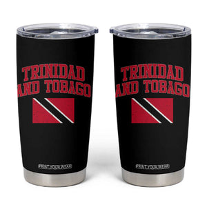 Trinidad And Tobago Athletic Throwback Design Tumbler Cup Vintage Trinidadian Flag