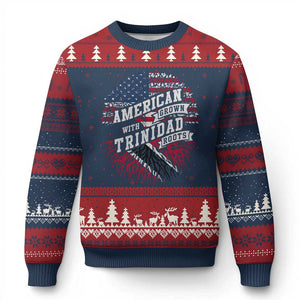 American Grown WIth Trinidad Roots Ugly Christmas Sweater Proud Trinidadian and Tobagonian Americans