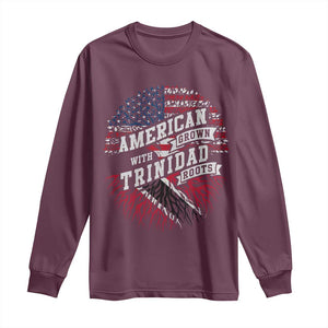American Grown WIth Trinidad Roots Long Sleeve Shirt Proud Trinidadian and Tobagonian Americans