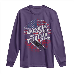 American Grown WIth Trinidad Roots Long Sleeve Shirt Proud Trinidadian and Tobagonian Americans