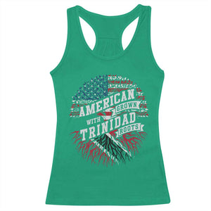 American Grown WIth Trinidad Roots Racerback Tank Top Proud Trinidadian and Tobagonian Americans