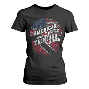 American Grown WIth Trinidad Roots T Shirt For Women Proud Trinidadian and Tobagonian Americans
