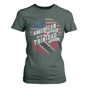 American Grown WIth Trinidad Roots T Shirt For Women Proud Trinidadian and Tobagonian Americans